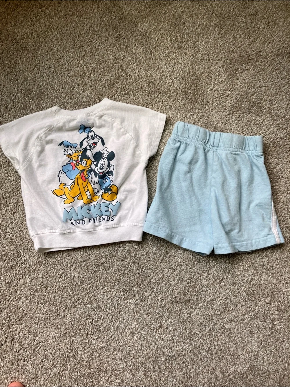 Disney Mickey and Friends White and Blue Infant Tee